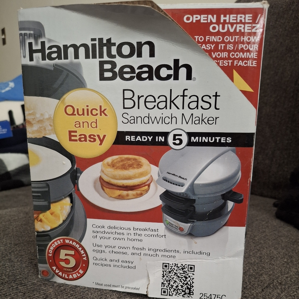 Hamilton Beach Silver Breakfast Sandwich Maker